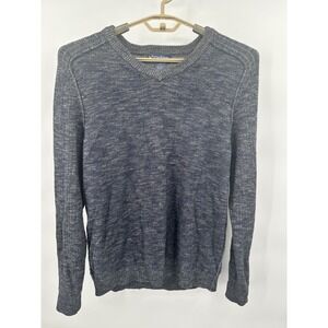 Tommy Bahama Reversible Men's L/G Blue Gray Cotton Wool V-Neck Long Sleeve Sweat